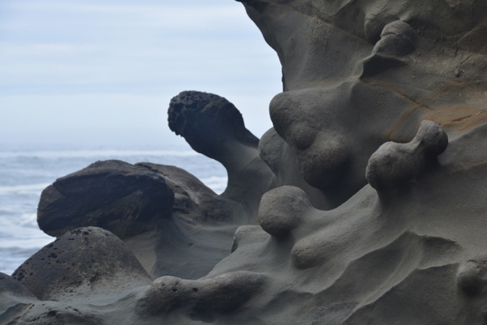rock formations on beach